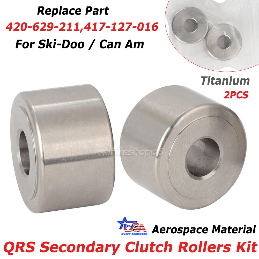 2pc Secondary Clutch Rollers QRS Titanium For Ski-Doo 600/800/850/900 2008-2025
