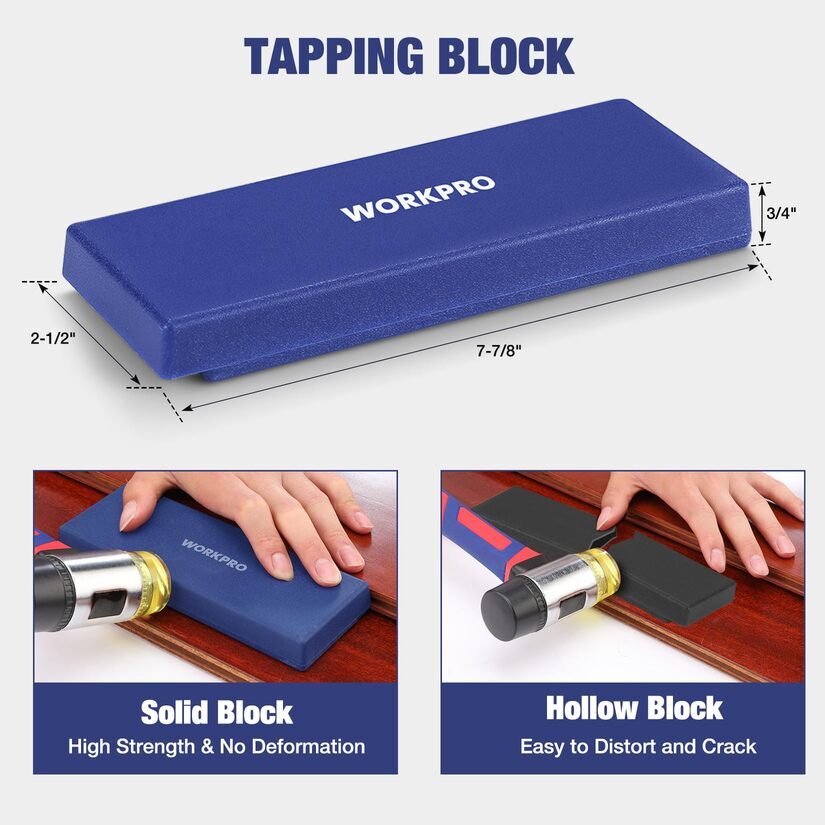WORKPRO 44PC Laminate Flooring Installation Kit 40 Spacer/Rubber Mallet/Pull Bar