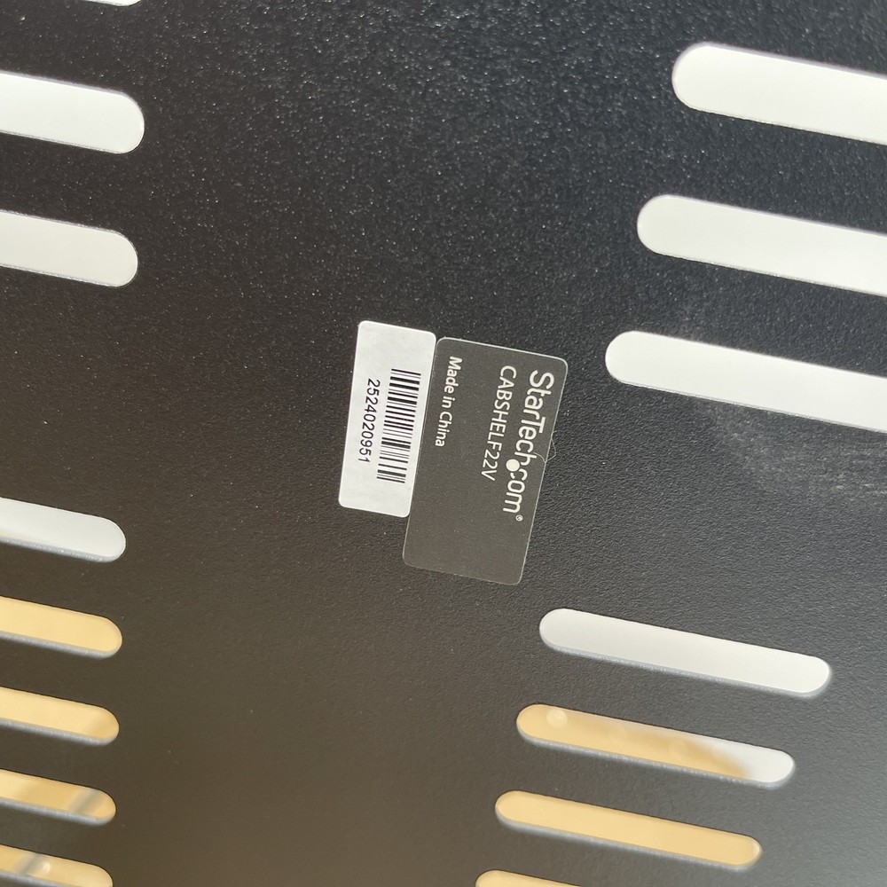 StarTech CABSHELF22V 2U 22in Vented Rack Mount Fixed Shelf Server Rack Cabinet