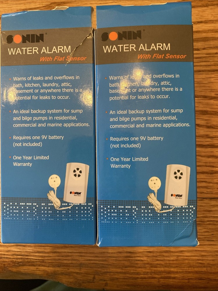2- Sonin Water Alarms with Flat Sensor 00701
