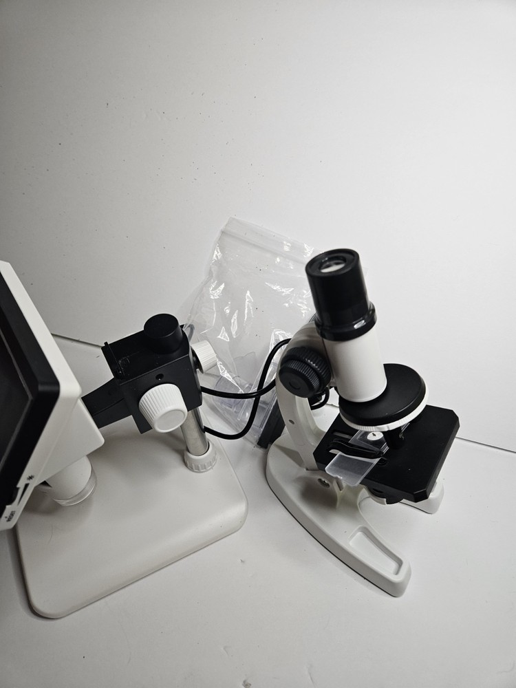 Digital LCD Microscope Kit with Screen, Slides & Tools