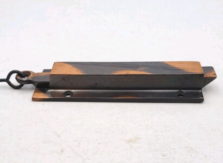 Antique Spring Loaded Latch Chain Pull Japanned Surface Mount Door Hardware