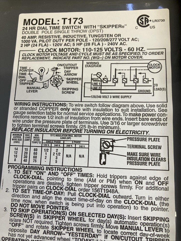 Intermatic T173 Electronic Timer