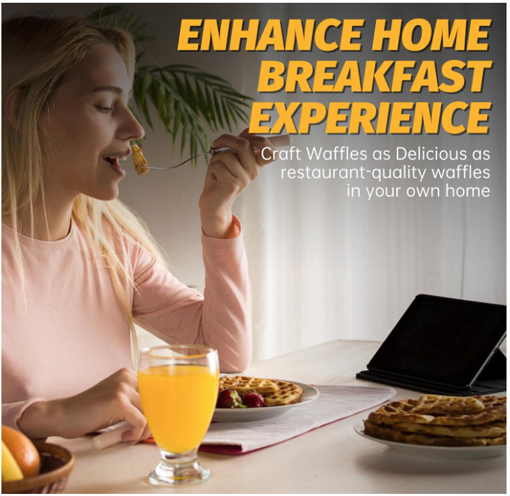 7 Inches Round Classic Waffle Maker Machine, Mini Waffle Maker, Non-stick