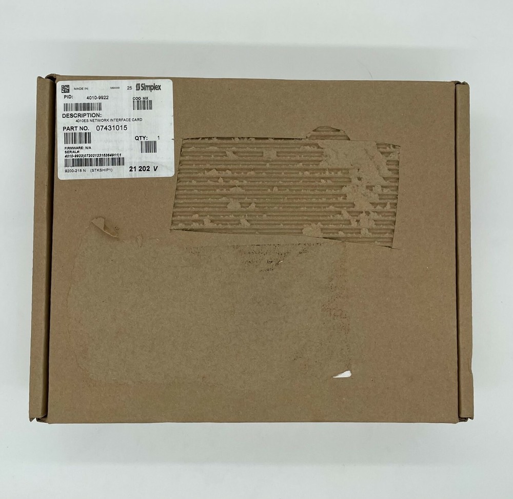 Simplex 4010-9922 | 4010ES NETWORK INTERFACE CARD | Same Day Shipping (SEALED)