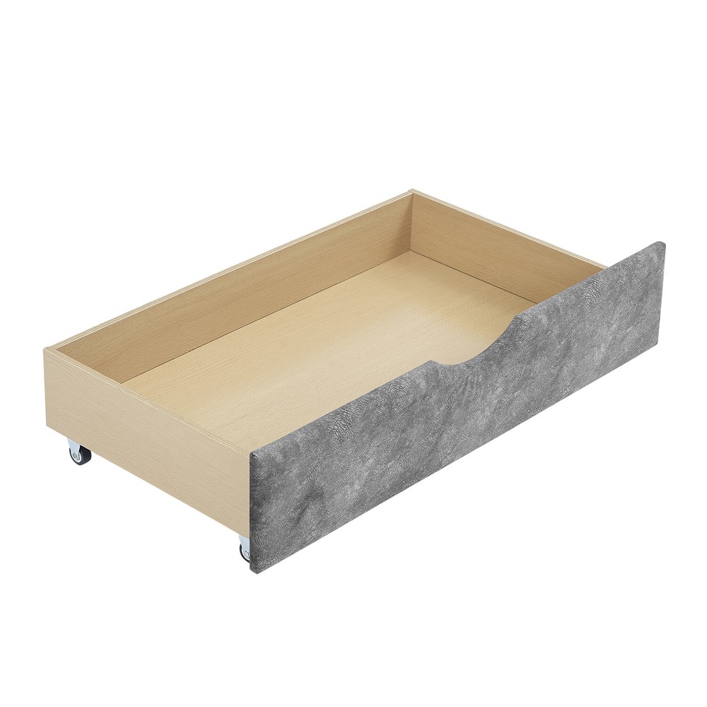 Full Size Daybed Upholstered Bed Frame Sofa Bed with 2 Storage Drawers US