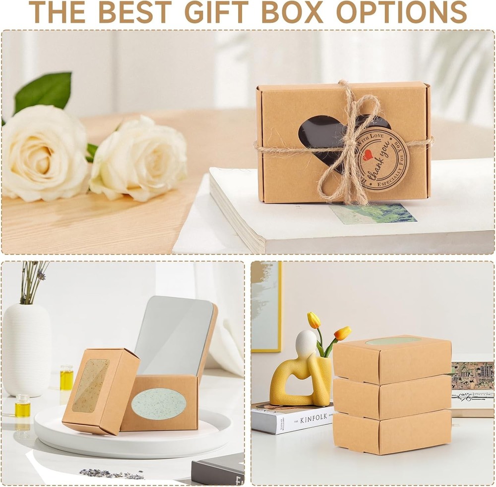 Kraft Soap Boxes with Window for Packaging