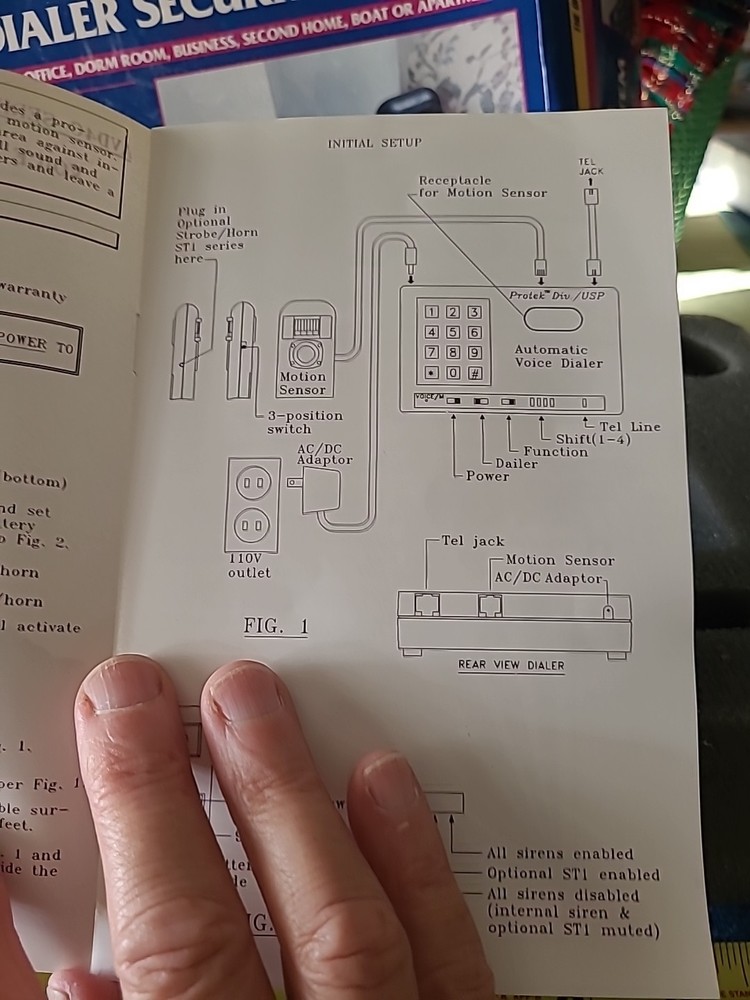 PROTEK VOICE DIALER SECURITY SYSTEM