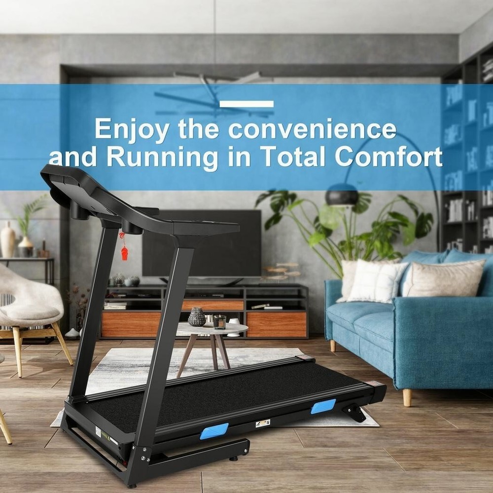 Folding Treadmill with Incline LCD Touch Screen Walking Jogging Running Machine