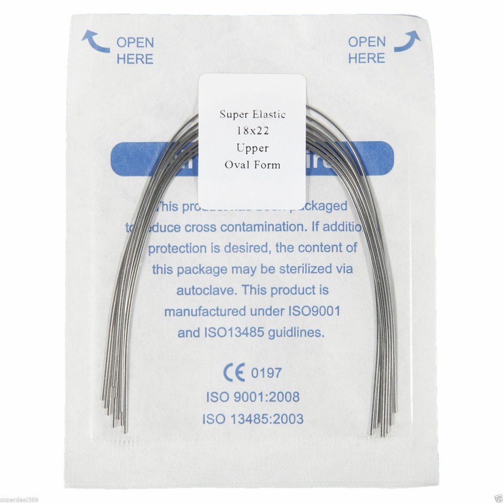 10 Pack Dental Orthodontic Super Elastic Niti Rectangular Arch Wires 18*22 Upper
