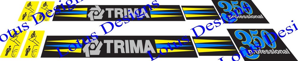 Trima 350 loader stickers / decals