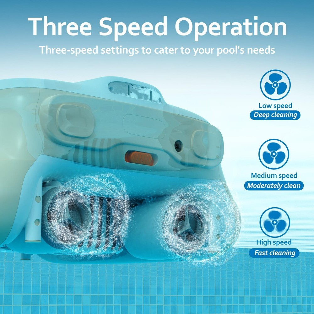 POOLPURE Pool Skimmer Robot, Manual Remote Control, 10-Hour Continuous Cleaning