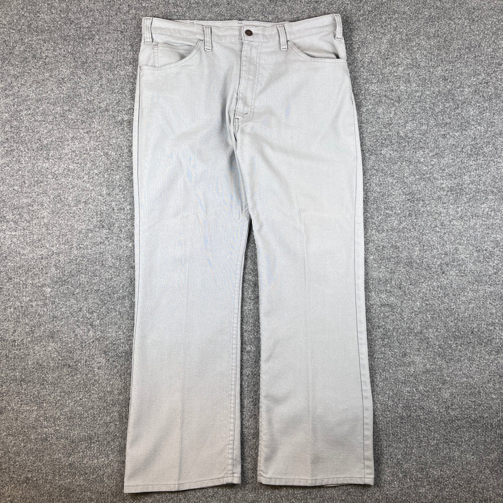 VTG 70s Levis 517 Pants Mens 36x30 Gray Sta Prest Bootcut Western Talon Zipper