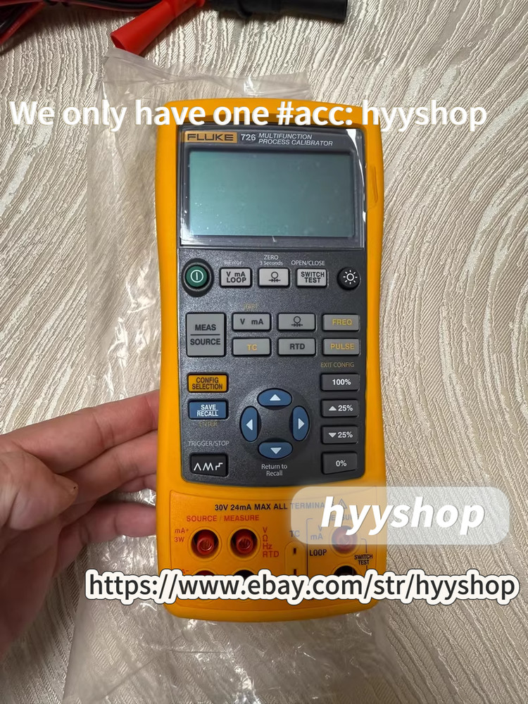 Fluke 726 multifunctional process calibrator/calibrator, functioning properly