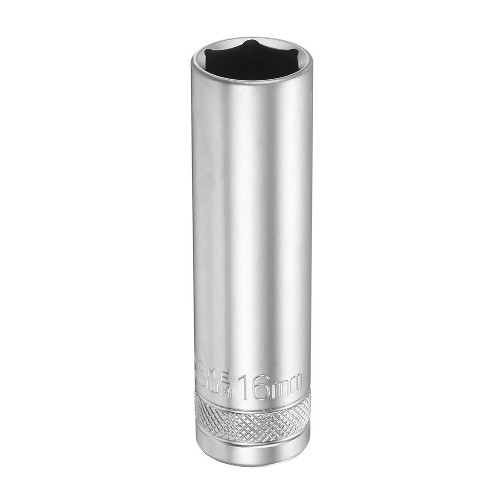 6 Points Deep Socket 1/2" Drive 16mm Nickel Plating Hex Socket 3.1" Long