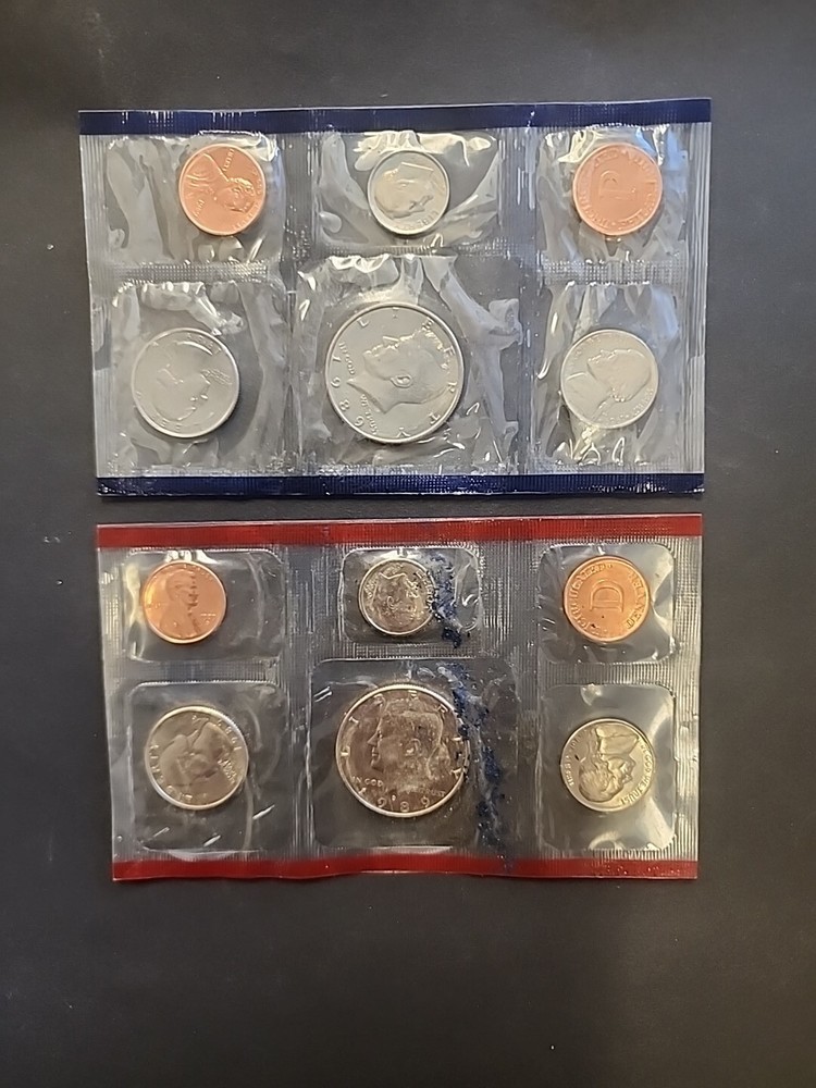 1989 P&D Mint Set Brilliant Uncirculated US Missing Envelope & COA (10 Coin Set