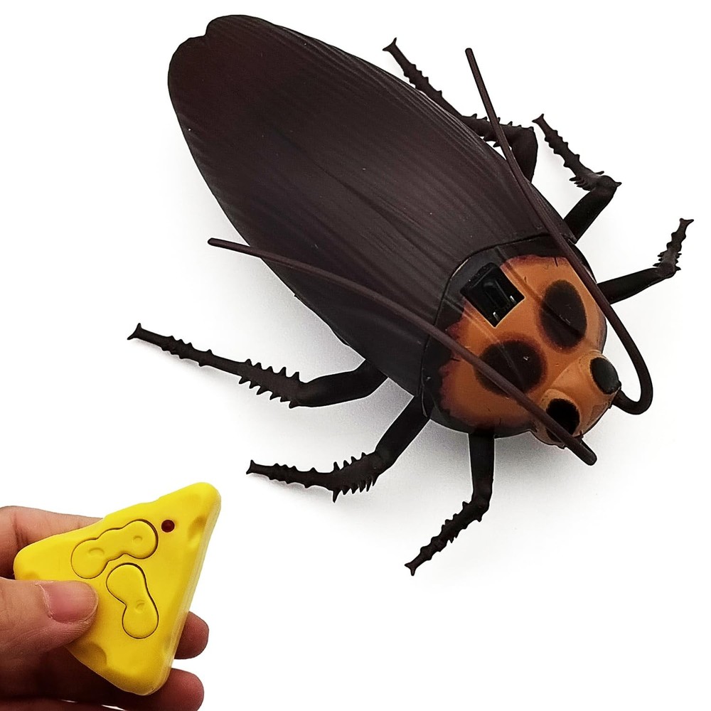 Mini RC Cockroach Toy Remote Control Roach Insect Realistic Simulation Electr