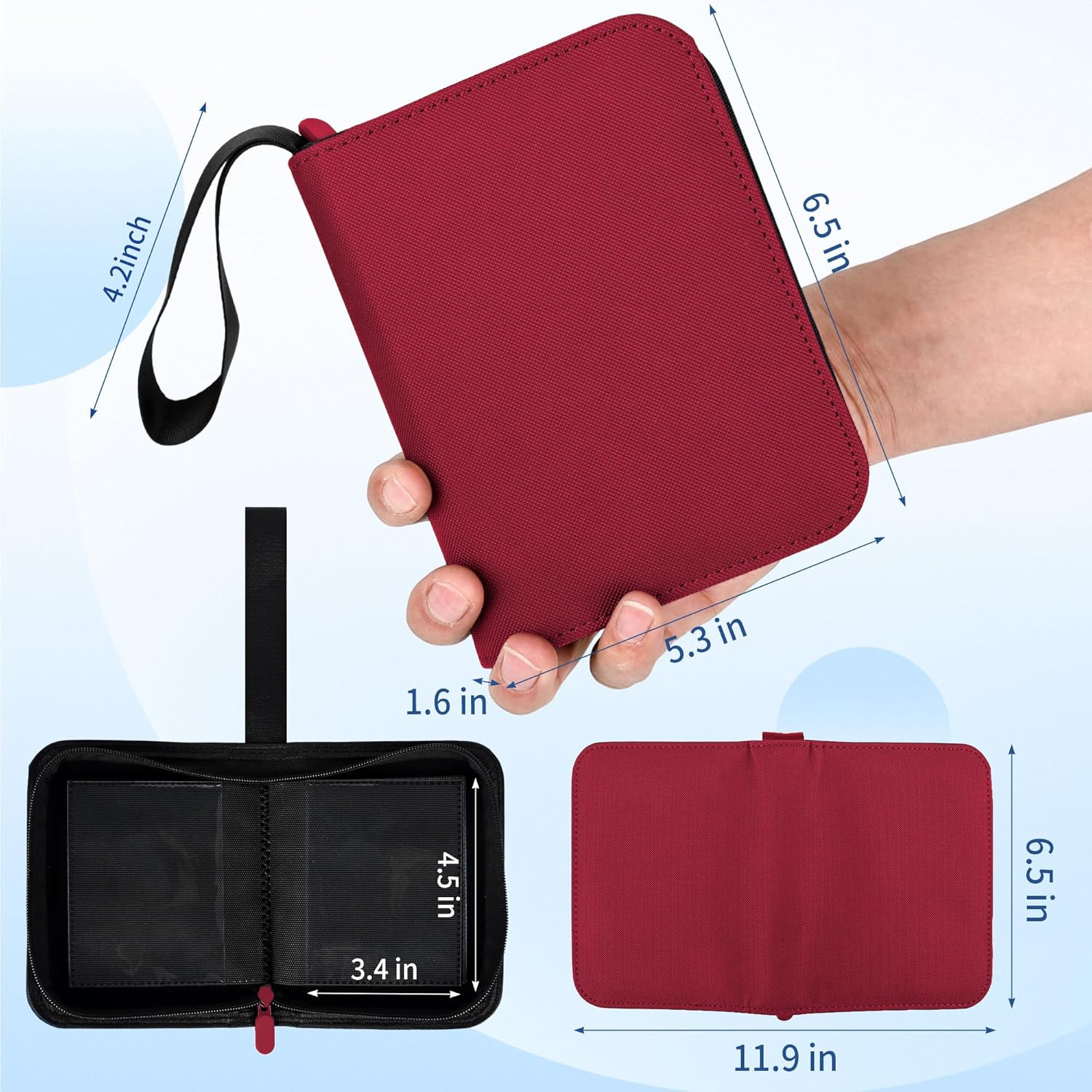 1 Pocket Toploader Binder 40 Pockets One Pocket Mini Trading Card Album,Diamond