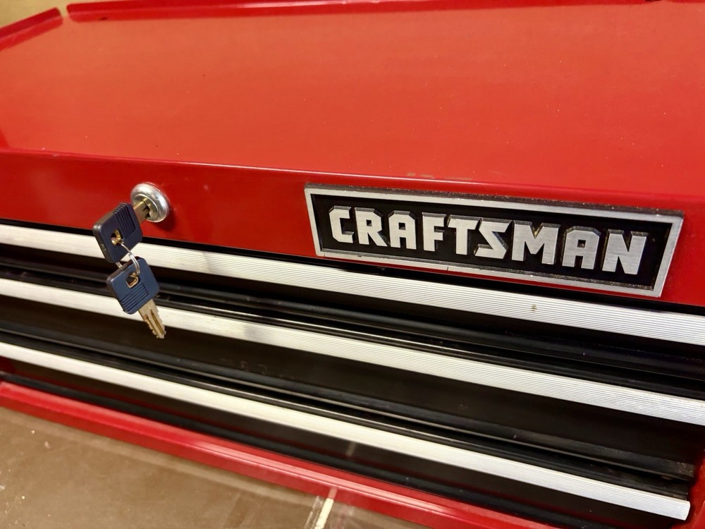Craftsman 3 Drawer 12" Middle Tool Box Mid Intermediate Riser Chest W/ Keys 🔑