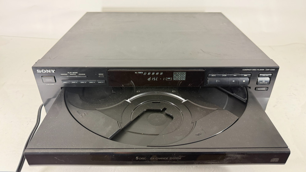 Sony CDP-C245 5-Disc CD Player Changer High Density Linear Converter