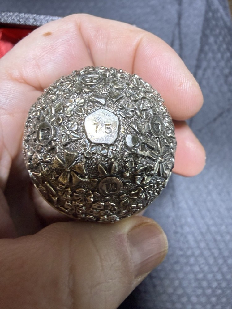 Stuart Devlin Sterling Silver Gilt Surprise Egg Boxed Edition No. 75
