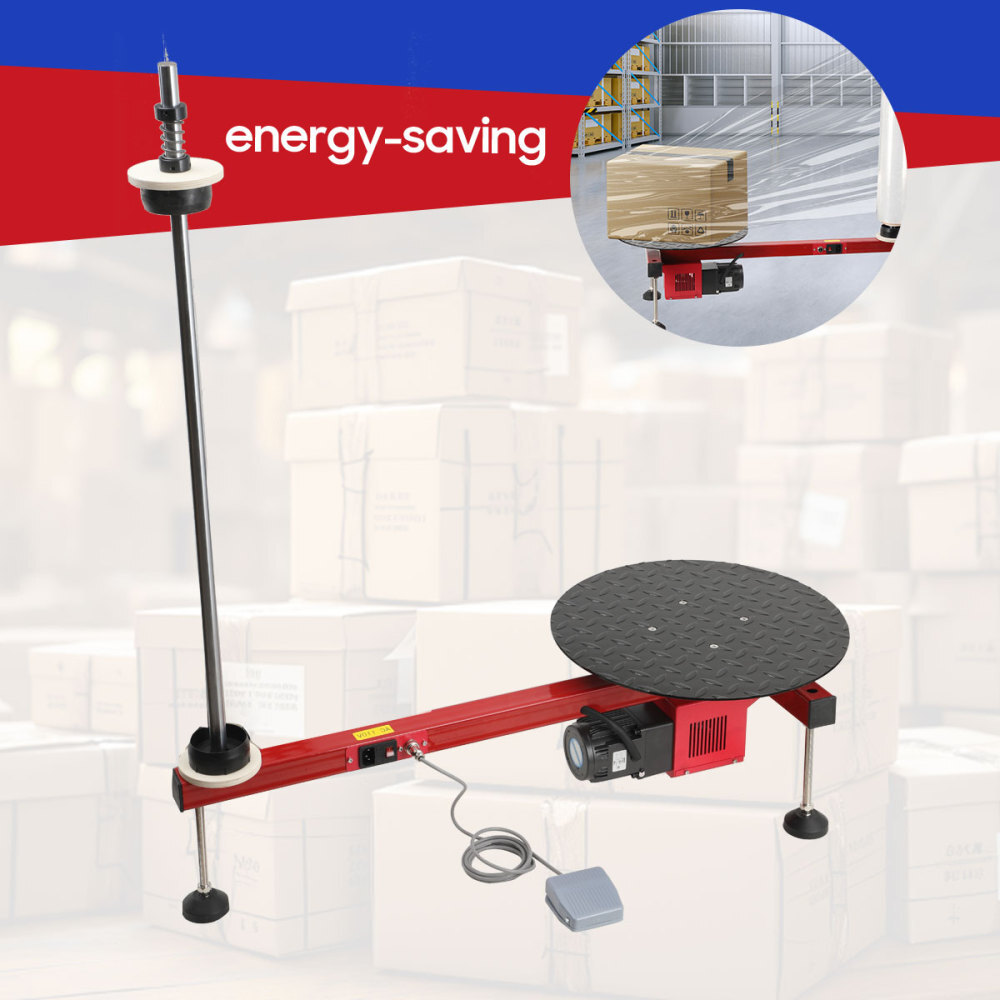 Semi-Automatic Stretch Wrapping Machine 220 lbs Electric Film Wrapping Machine