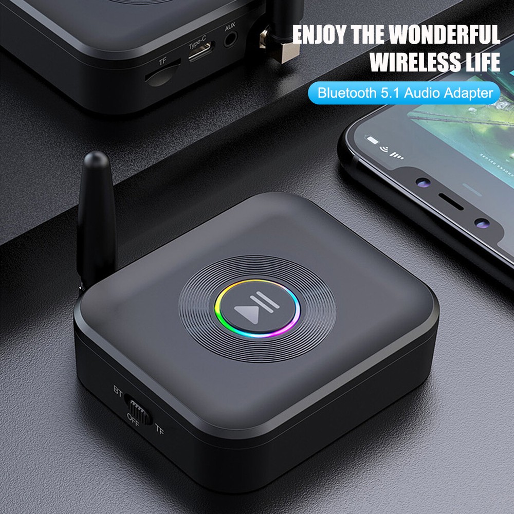 Wireless Receiver Stereo Adapter Bluetooth Range 50m Audio Adapter Car Home