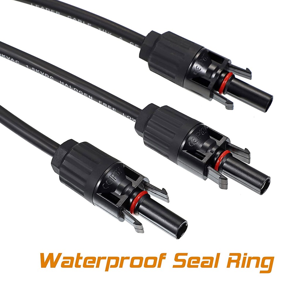 1 Pair Solar Panel Cable 1-3 Y Type Solar Panel Adapter Extension Cable IP67