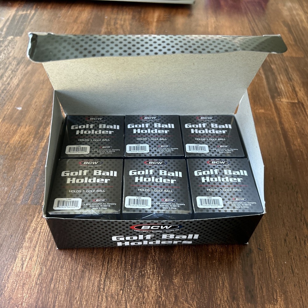 BCW Golf Ball Square - Holder & Display Case (Box of 6 Cubes)