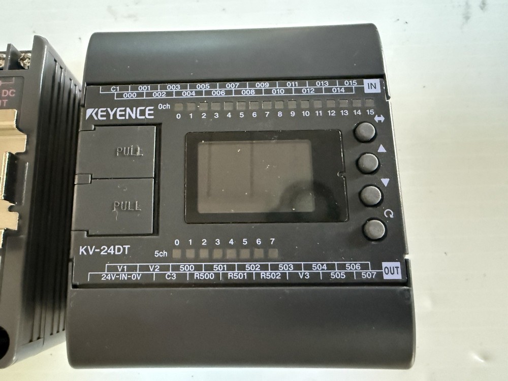 Keyence KV24DT PLC 24-Point Programmable Controller Module w/ 24V Power Supply