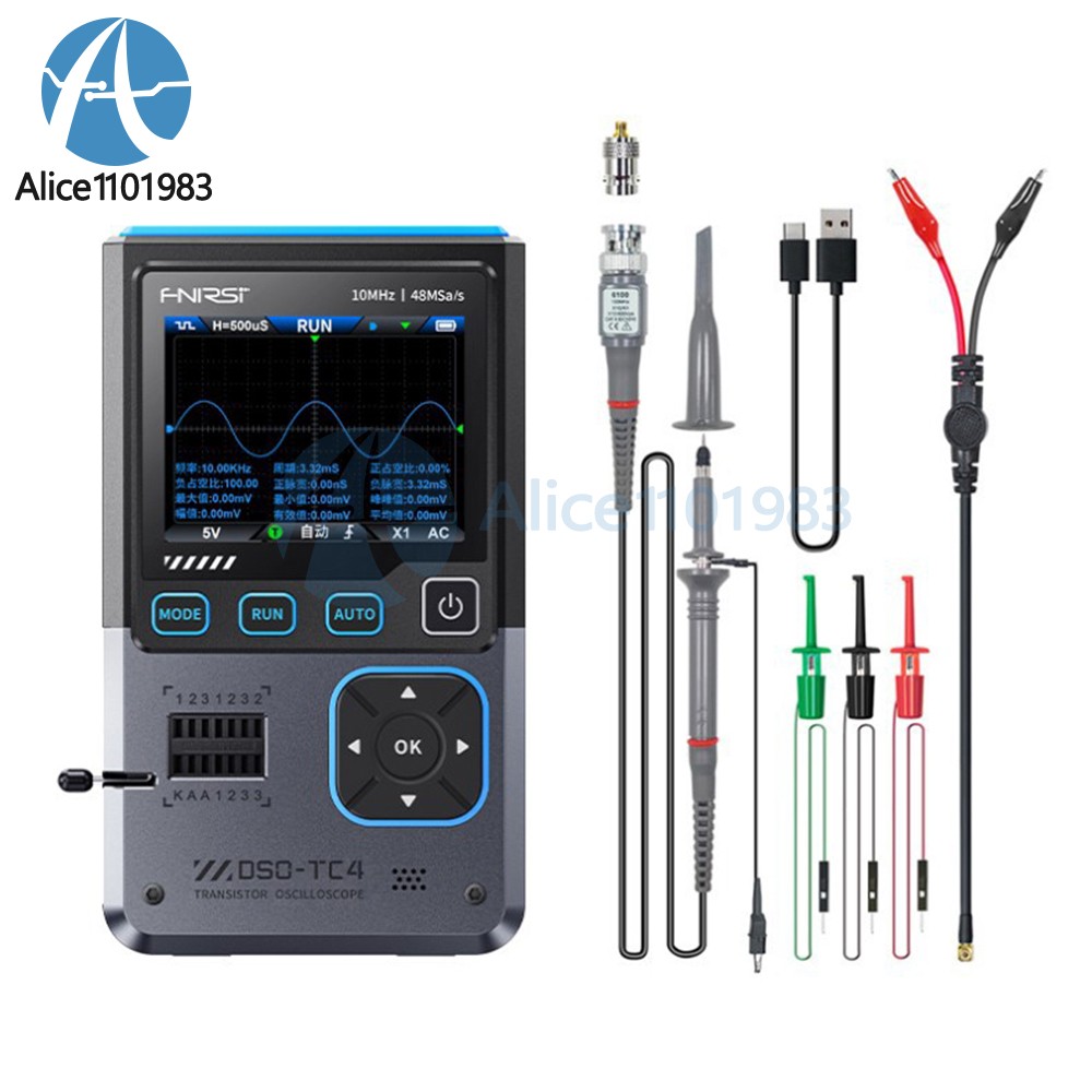 DSO-TC4 Oscilloscope Transistor Tester Electronics Component Tester 10MHz 48Ms/s