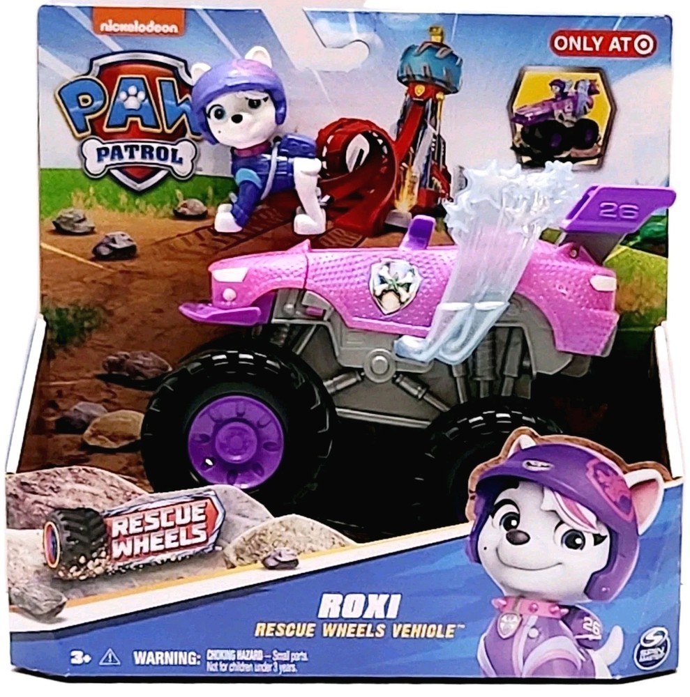 Nickelodeon Paw Patrol Roxi Rescue Wheels Vehicle + Roxi Figure, Ages 3+, New
