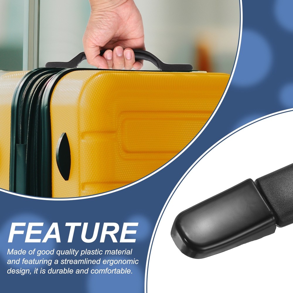 Luggage Handle 7.87" x 1.06" (L x W) Plastic Pull Handle Grip Replacement Black