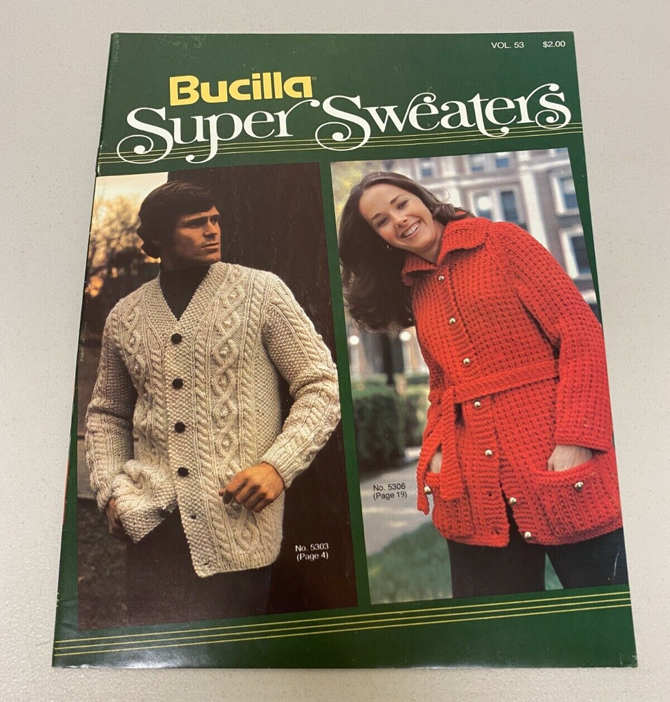 Vtg. BUCILLA SUPER SWEATERS VOL. 53