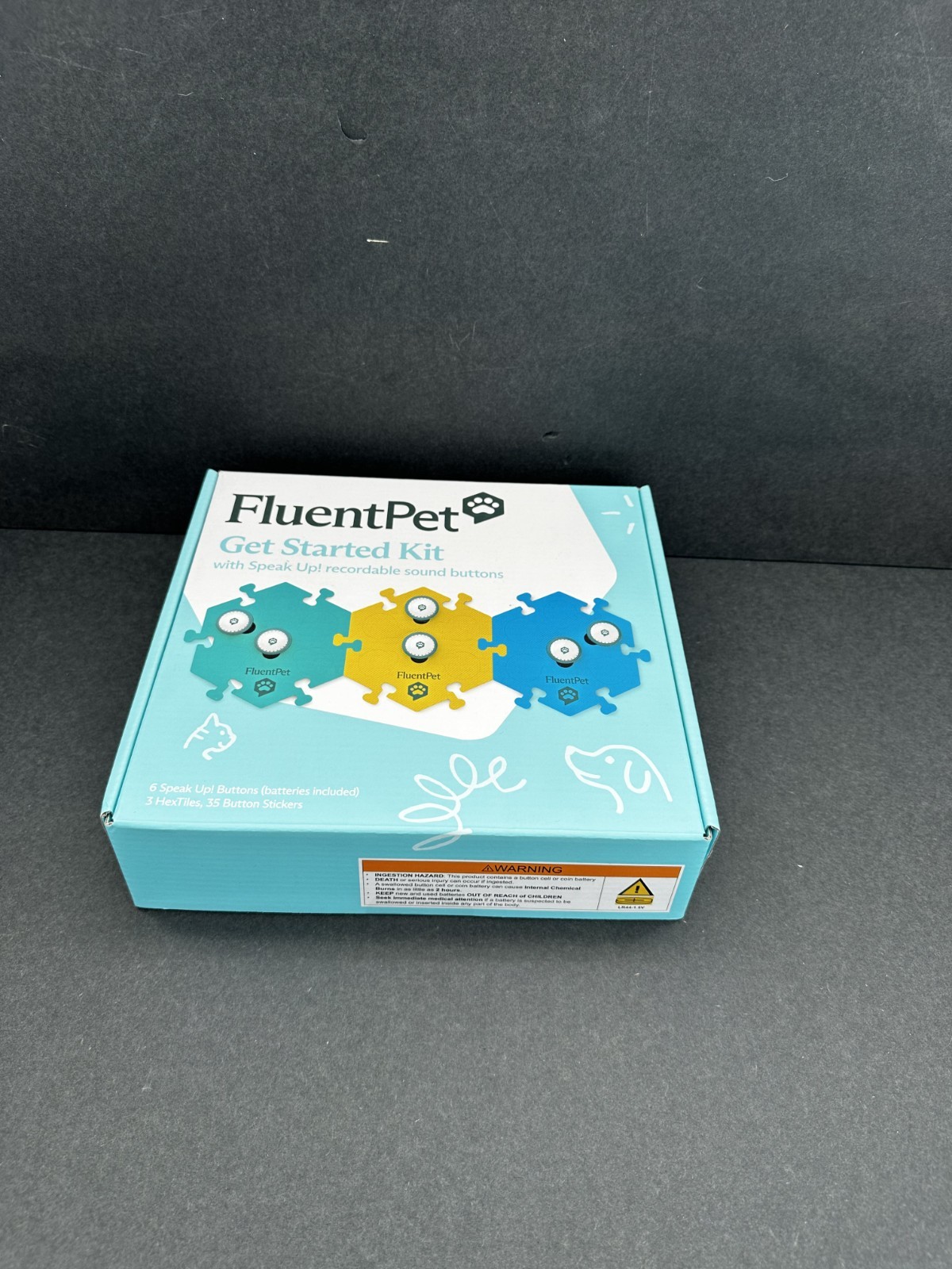 FluentPet Get Started Kit – 6 Buttons + 3 Tiles – Used in Excellent condition