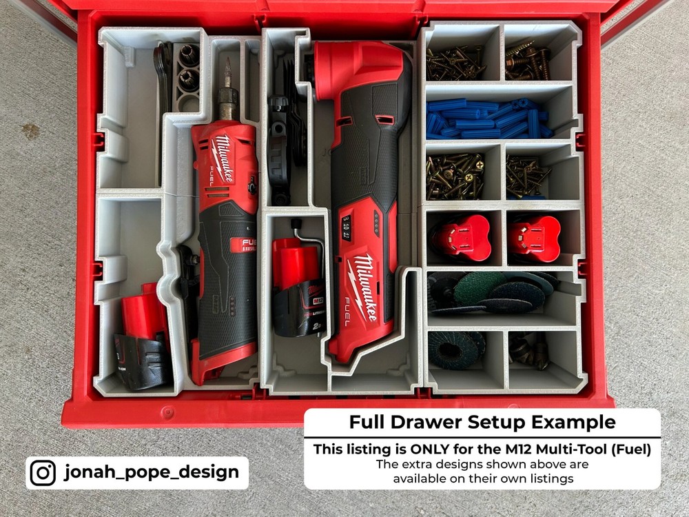 Milwaukee Packout Slimline Insert for M12 Fuel Multi Tool (Insert Only)