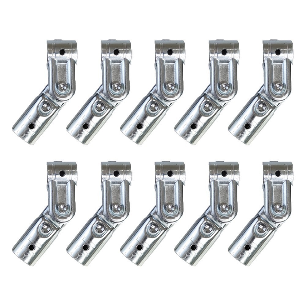 10 pcs Adjustable Pipe Connectors Adjustable Angle Range Galvanized Carbon Steel