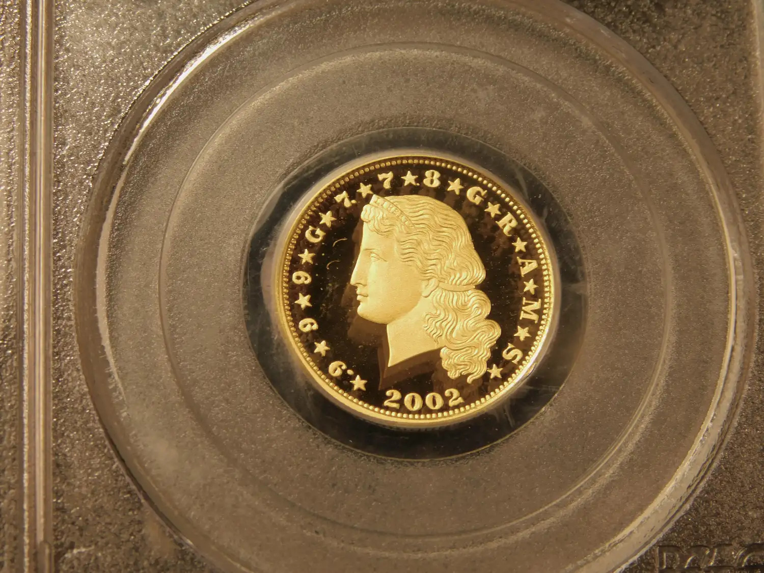 2002 $40 Liberia Flowing Hair Stella 1/4 oz Gold - PCGS PR69DCAM Type 1