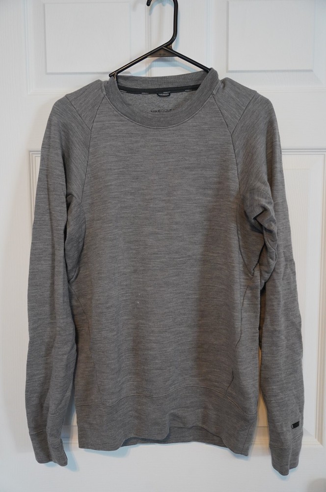 Nike Golf Sweater Crewneck Pullover, Men's Small, Gray