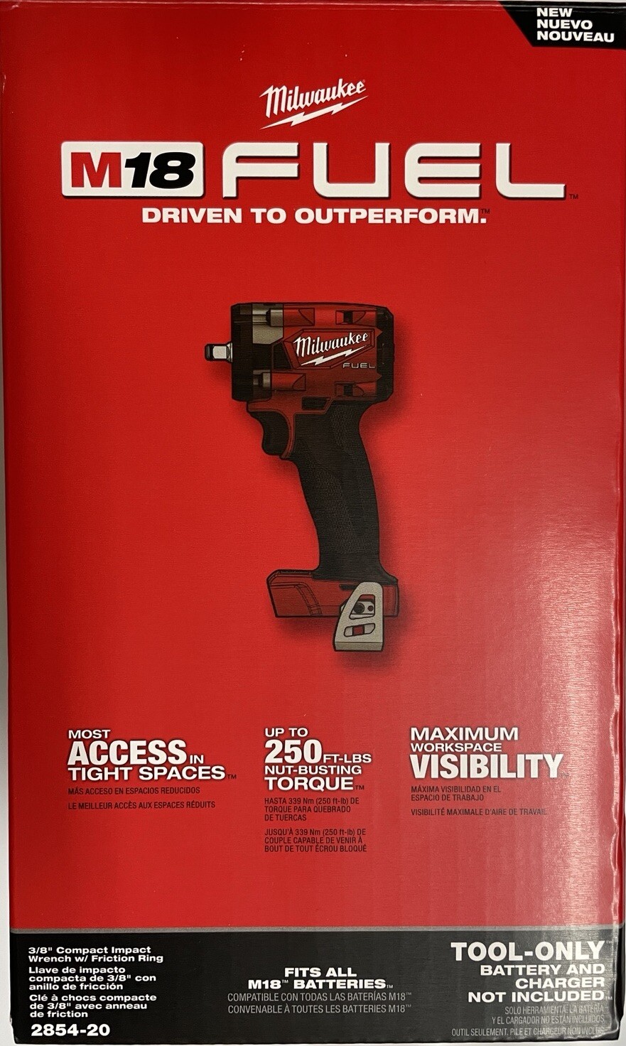 Milwaukee 2854-20 M18 3/8 Compact Impact w/ Friction Ring NEW