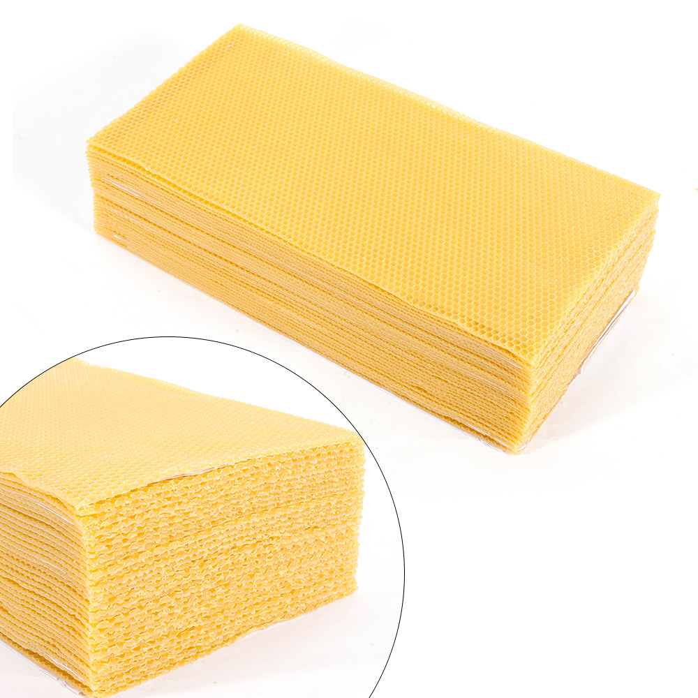 30pc Honeycomb Sheets Bee Wax Foundation Beehive Frames for Beekeeping Brood Box