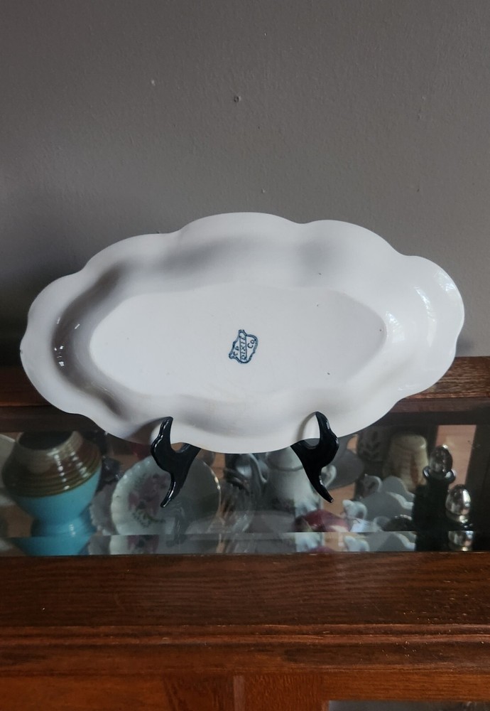 C.P. DIXIE Co. 13"×6⅞" Flowered Oval Serving Dish