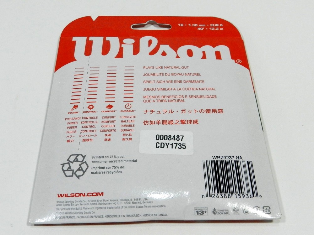 Wilson NXT Tennis String 16 Gauge