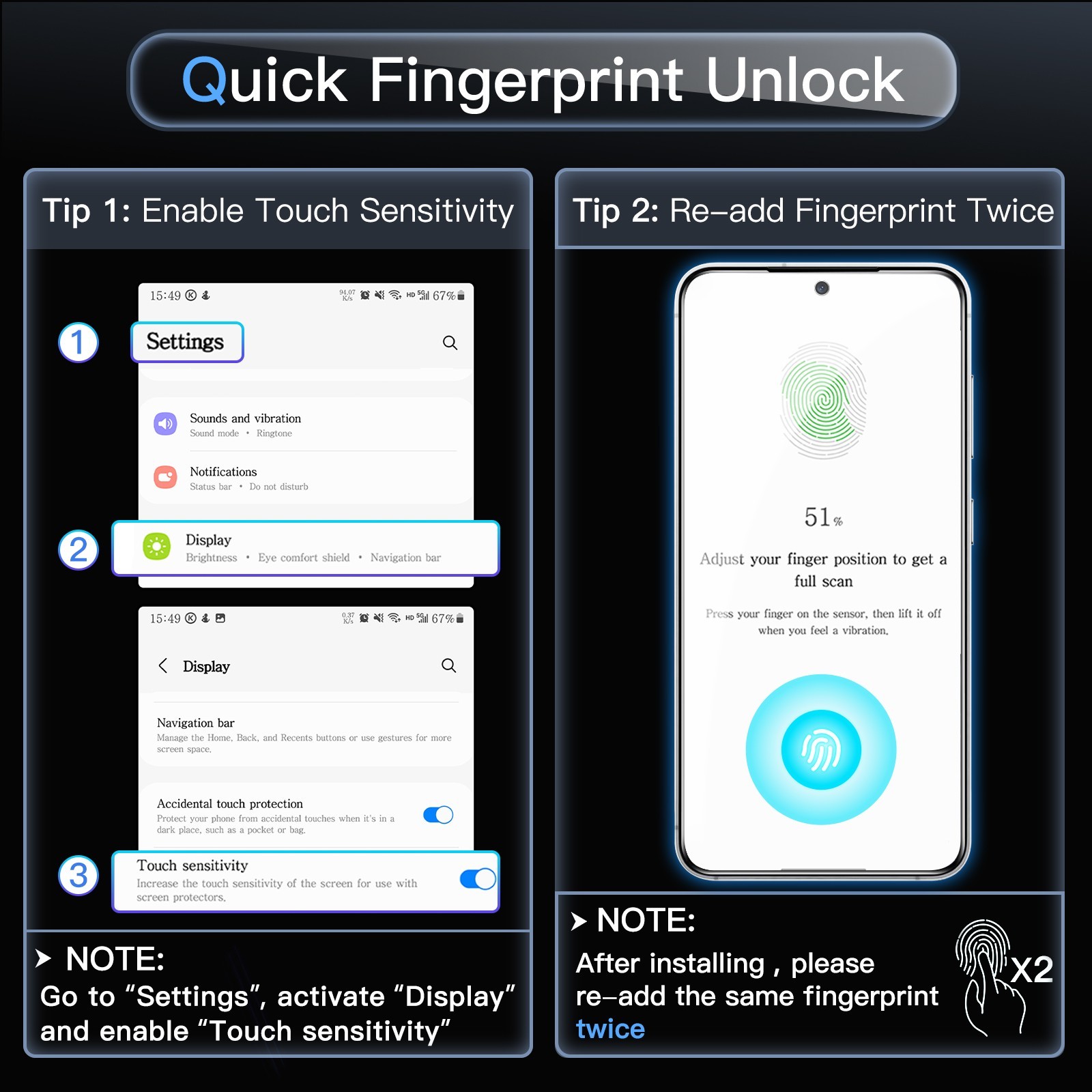 JETech Screen Protector for Samsung Galaxy S26/S26 Ultra, 2-Pack