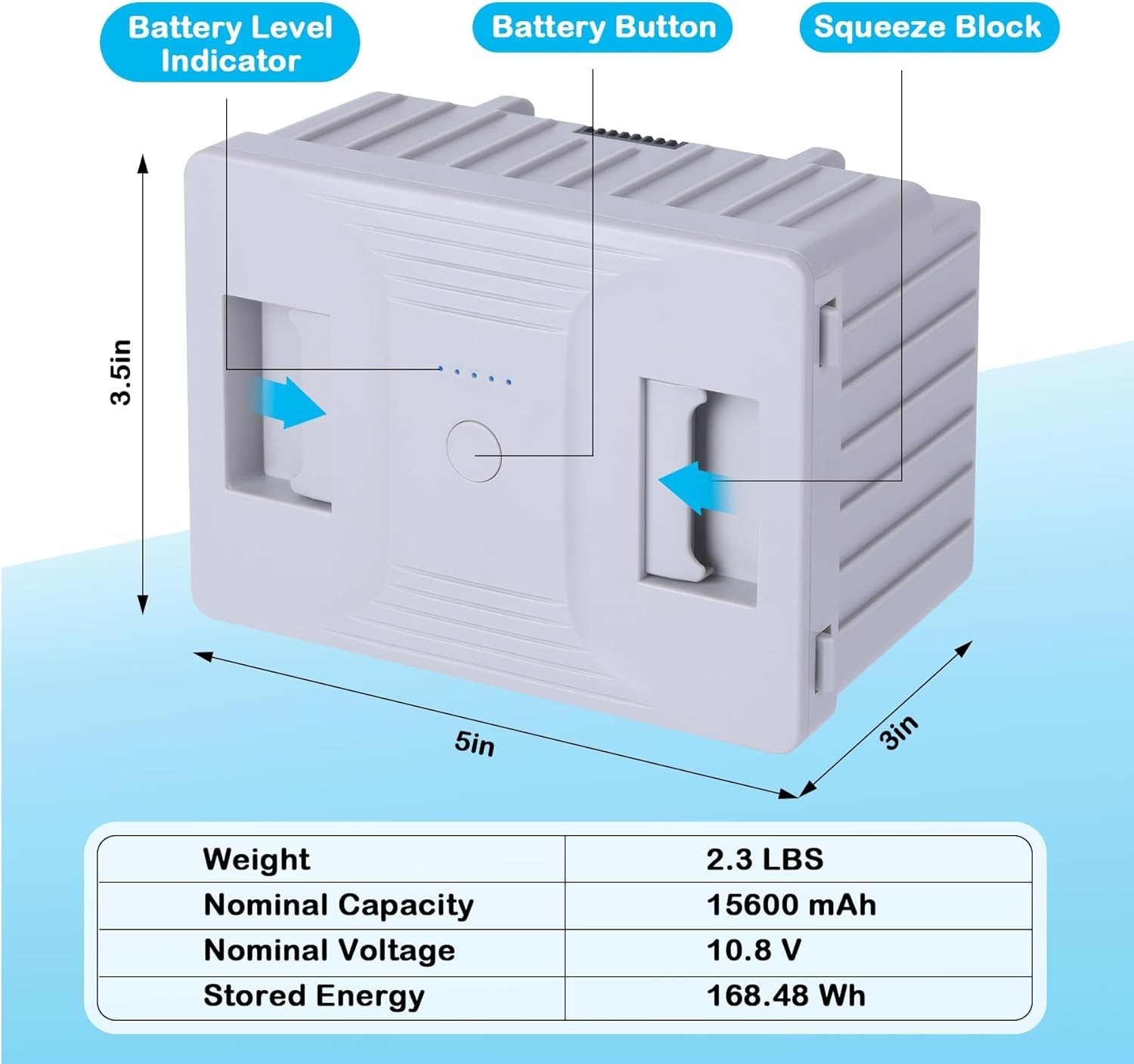 12V 15600mAh Battery for Car Refrigerator Freezer Camping Travel Power Portable