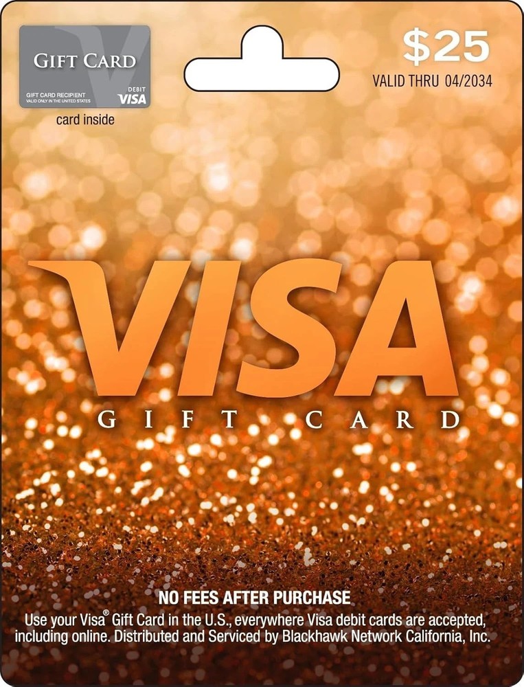 Visa $25 Gift Card (plus $3.95 Purchase Fee)