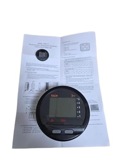 Digital Multi Function Tachometer Gauge Compatible with Yamaha Outboard Engine