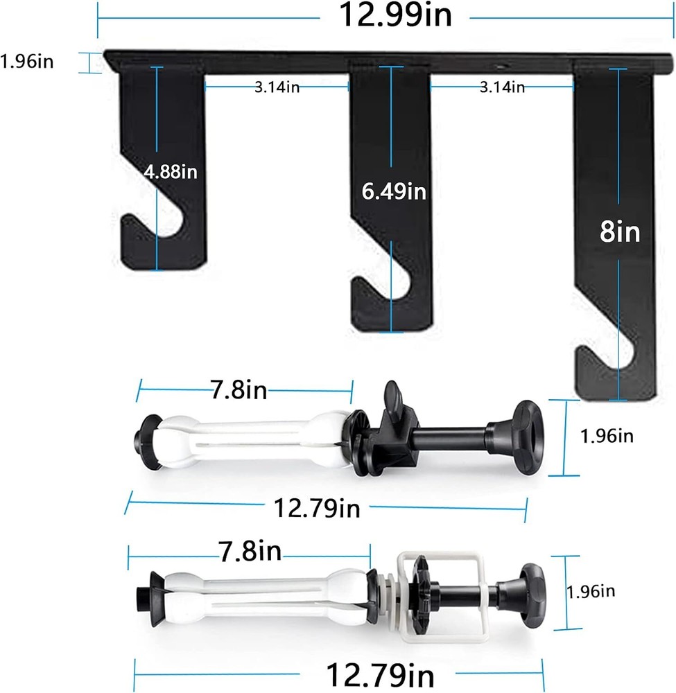 Photography Backdrop Wall Mount 3 Roller Support System