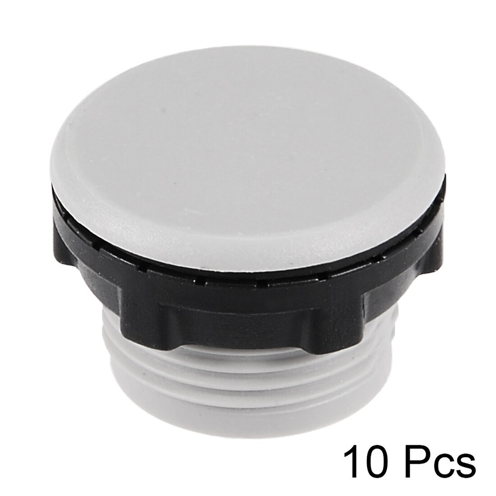 10Pcs 22mm Black Gray Plastic Push Button Switch Hole Panel Plug