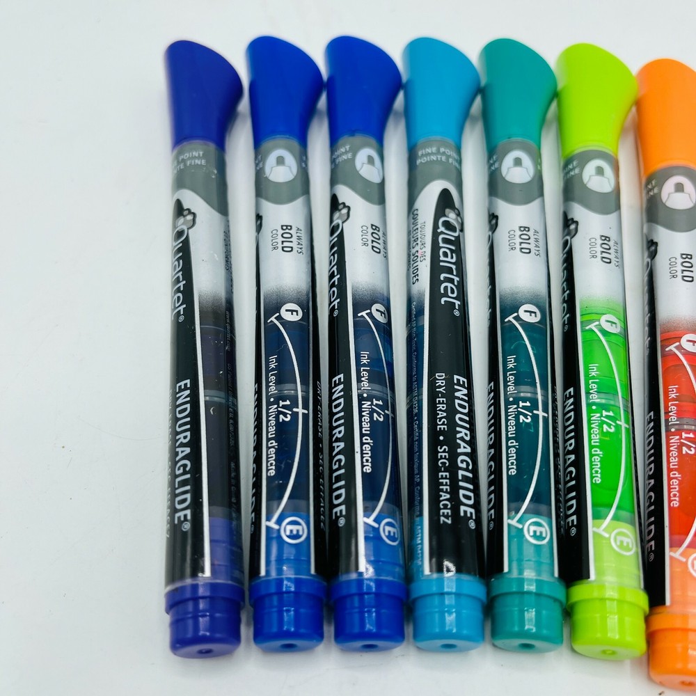 11 Enduraglide Quartet Dry Erase Whiteboard Markers Chisel Tip